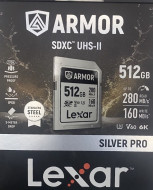 Карта памяти Lexar 512GB Professional UHS-II SDXC 280/160 MB/s U3 V60 SILVER